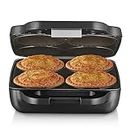 Sunbeam Pie Magic 4 Up | Electric Pie Maker, Deep-Fill Plates Make 4 Traditional-Sized Crispy Pies, With Pastry Cutter for Perfect Portions & Pie Maker Recipes E-Booklet, Grey