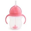 Munchkin Click Lock Weighted Flexi Straw Trainer Cup, Pink, 7 Ounce