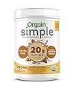 Orgain Simple Organic Vegan Protein Powder, Peanut Butter - 20g of Plant Based Protein, Made with Fewer Ingredients and Without Dairy, Gluten and Stevia, Kosher, Non-GMO, 1.25 Lb (Packaging May Vary)