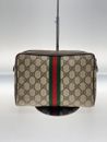 GUCCI Sherry Line Clutch Bag GG Canvas Beige Red Green