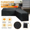 Waterproof L Shape Sofa Lounge Seat Couch Cover Garden Outdoor Furniture Cover