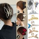 Women Hair Clips Claw Large Geometric Elegant Metal Hollow Out Hair Accessories