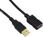 Amazon Basics 1IGG USB 2.0-Verlängerungskabel USB-A Stecker auf A-Buchse, 2 m, Schwarz