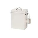 CCAFRET Caja almacenaje Laundry Detergent Powder Storage Tin Box Lightweight Large Capacity Grain Organizer Container Sealed Box with Spoon Airtight Lid (Color : White)