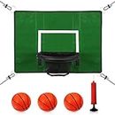 lasuroa Trampolin Basketballkorb, mit Mini Basketbällen und Luftpumpe Abreißbarem Rand zum Eintauchen Quadratischer Trampolin Basketball Aufsatz für Kinder Erwachsene Drinnen und Draußen