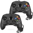 Yioone Controller Replacement for Xbox Controller S-Type/Original Xbox Controller,Classic Controller Compatible with Original Xbox Console (Black and Black)