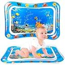 Zest 4 Toyz Baby Kids Water Play Mat Toys Theme Inflatable Tummy Time Leakproof Activity Play Center,Blue