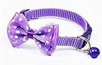 PSK PET MART Pet Collar Adjustable Bow-Tie with Bell for Dog and Cat (Color May Vary)