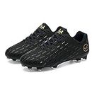 YHLLZY Chaussures de football pour garçons Grils FG/AG - Chaussures de football à crampons - Chaussures d'entraînement - Chaussures de course pour adolescents, Noir , 32 EU