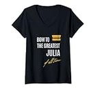 Damen Bow To The Greatest Julia Of All Time Vornamen Spruch T-Shirt mit V-Ausschnitt