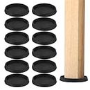 MIYUANGKJ 12 pcs Non Slip Furniture Pads, Round Rubber Furniture Caster, Furniture Leg Protectors 2.5" Floor Protector Furniture Caster Cups Anti Sliding Pads for Chair Table Piano Bed Sofa