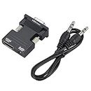 Plug and Play HDMI to VGA Adapter with Audio Male VGA to Female HDMI Converter Laptop to TV Accessory Part