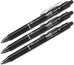 (Black, 3 Stifte) - Pilot FriXion Ball Clicker Erasable Rollerball Pen 0.7 mm, Black, 3 Stifte
