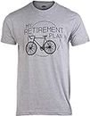 My Retirement Plan (Bicycle) | Funny Bike Riding Rider Retired Cyclist Man T-Shirt, Heather Grey, Large