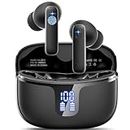 Wireless Earbuds, Wireless Headphones Bluetooth 5.3 with 4 ENC Noise Cancelling Mic, 40Hrs Bluetooth Earphones, 14.2mm Drivers In Ear Earbuds, 2024 Deep Bass Stereo Ear Buds IP7 Waterproof/LED Display