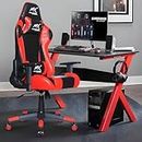 MRC EXECUTIVE CHAIRS ALWAYS INSPIRING MORE Predator Racing Style Ergonomic High Back Revolving Gaming Rocking Chair with Heavy Mechanism and Stylish Matching Stand (Red)