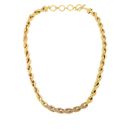 Bellezza 18-1/4" Bronze Pavé Accent Rope-Link Necklace