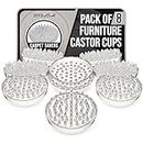 DIY Doctor - Pack of 8 Furniture Castor Cups - Carpet Savers - Carpet Protectors Cups To Remove Indentations and Damage - Furniture Carpet Protectors Cups - 53 spikes each - 50mm Diameter