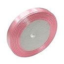 Haobase Satin Ribbon, 10mm × 22m Double Sided Polyester Gift Wrapping Ribbon for Crafting Xmas Valentine Bouquets DIY Sewing Project Cake Wedding Party Decoration (Light Pink)