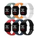 MINX Smart Watch Strap Compatible for Apple Watch Band 38mm / 40mm / 41mm / 42mm / 44mm / 45mm / 49mm Series 8/7 / 6/5 / 4/3 / 2/1 SE Soft Silicone (Combo Packs) (S-7, 38mm/40mm/41mm)