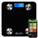 Smart Digital Body Weight Scale with Bluetooth Fitness App SWS100 - Black