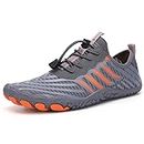 Mateju Water Shoes Mens Womens Summer Aqua Shoes Barefoot Quick Dry Lightweight Durable Sports Water Shoes for Beach Outdoor Swim Surf Walking Yoga Diving Boating Grey