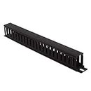 ANDTRONICS 1U 22 Slot Rack Mount Horizontal Cable Manager Duct Raceway for 48.26 cm(19") Server Rack - 2 Pack