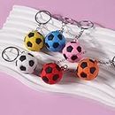 Laxmi Collection 20 Pcs Cute Football Soccer Theme Keyrings Key Chains For Kids Boys Girls & Children Birthday Return Gifts In Bulk Pinata Filler Multi-color (Pack Of 20)
