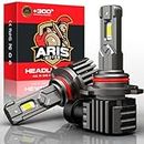 ARISMOTOR 9005/HB3 LED Headlight Bulb w/Canbus, 120W 20000LM 6500K Bright White Conversion Kit, Pack of 2