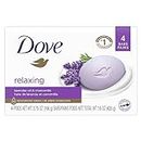 Dove Relaxing Beauty Bar gentle skin cleanser Lavender more moisturizing than bar soap 106 g 4 count