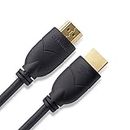 Cablesson Basics 1m - HDMI Cable 2.0 18Gbps 4 K Ultra HD High Speed HDMI Cable Compatible with Apple Fire TV, TV, Xbox, PlayStation, Arc, 4K UHD 2160P HD Video 1080P, 3D, Ethernet, PS3, PS4, PC