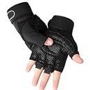 Alexvyan Imported Half Finger Gym Running Fitness Gloves Riding Biking Outdoor Gloves Protective Cycling, Bike Motorcycle Gloves for Men, Universal Size