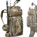 NEW VIEW Camo Hunting Backpack for Men with Compound Bow Holder - Ideal for Saddle Hunting & Bow Hunting of Deer and Elk - Durable Compound Bow Carrier Pack