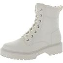 Calvin Klein Women's Sallon Ankle Boot, White 140, 9 US