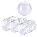 15 Set DIY Plastic Bath Bomb Mold 30 Pieces for Crafting Your Own Fizzles, Clear Plastic Ball Ornaments Ball Hemisphere Ball Mold for Craft Bath Christmas and Party Decorations 50mm