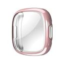 YODI Soft Screen Protector Case Compatible with Fitbit Versa 4 / Sense 2, TPU Protective Screen Cover Saver Bumper Accessories for Fitbit Versa 4, Sense 2 Smartwatch for Men and Women (Rose Gold)