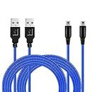 2 Pack 5ft 3DS/ 2DS USB Charger Cable, Play and Charge Nylon Braided Power Charging Cord Cable Compatible with Nintendo New 3DS XL/New 3DS/ New 2DS XL/New 2DS/ 2DS XL/ 2DS/ DSi/DSi XL