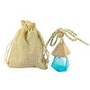 Anaha Aromatherapy Car Hanging Diffuser/Air Freshener - with Lemongrass Essential Oil (6 ml) | Re-fillable Design | Glass Bottle with Wooden Cap | Assorted Colours