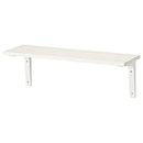 Ikea BURHULT/EKBY STODIS Wall Shelf, White, White, 59x20 cm (23 1/4 x 7 7/8 Inches ) (Engineered Wood)