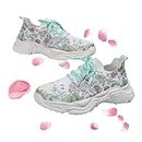Floral Print Lace-Up Breathable Orthopedic Sneakers, Anti-Slip Thick Soled Go Walk Shoes for Women New Women's Orthopedic Sneakers (41,Multicolour13)