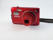 Nikon COOLPIX S3700 Compact 20.1MP Digital Camera w/ 8x Optical Zoom WIFI - RED