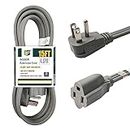 EP 15 Ft Heavy Duty Appliance Extension Cord - 14 Gauge 3 Prong SPT-3 Cable Wire, Ideal for Air Conditioners, Refrigerators, and Major Appliances - Indoor Use, Gray